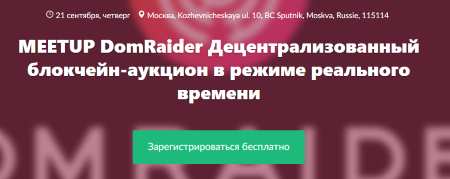 21.07.17. MEETUP «Децентрализованный Блокчейн-аукцион»