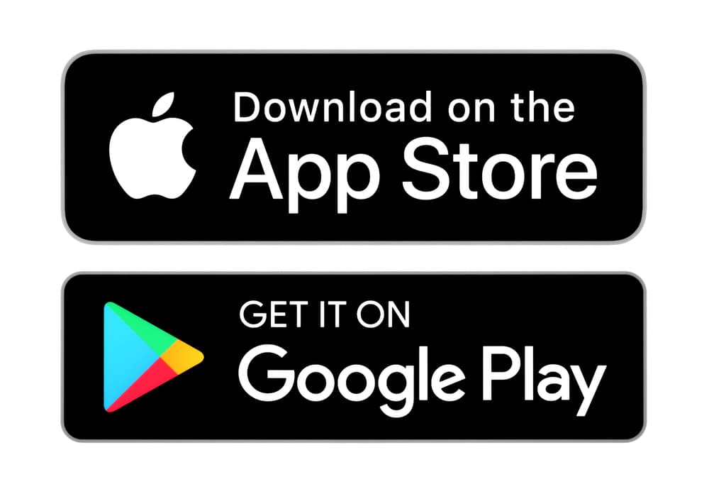 Иконки App Store  и Google Play